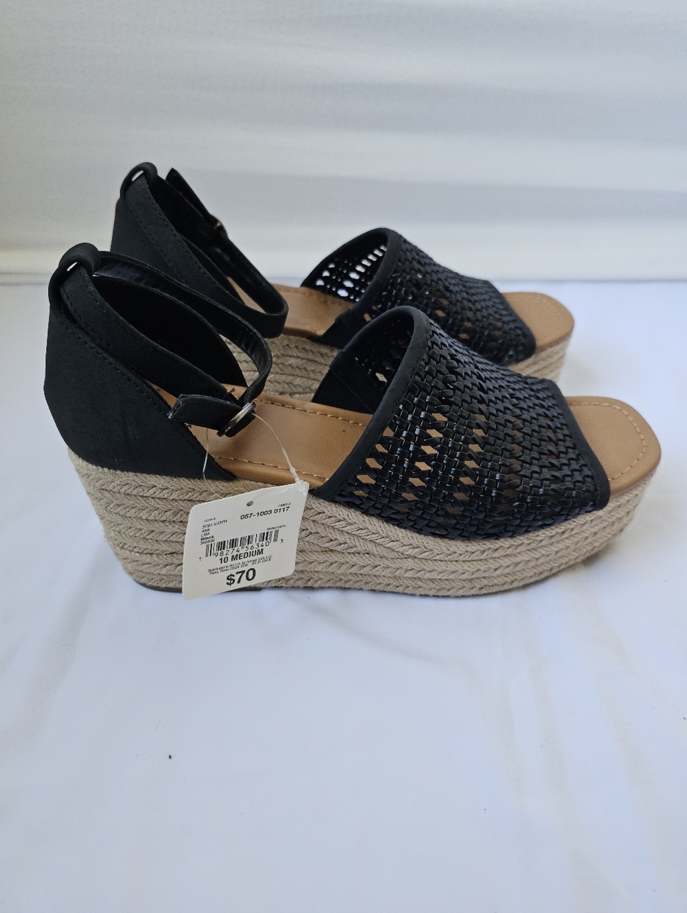 A.N.A. Espadrille Platform Wedge Sandals with Dyed Platform – Size 10 - Picture 4 of 16